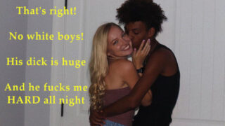 His black dick is huge and he fucks me all night